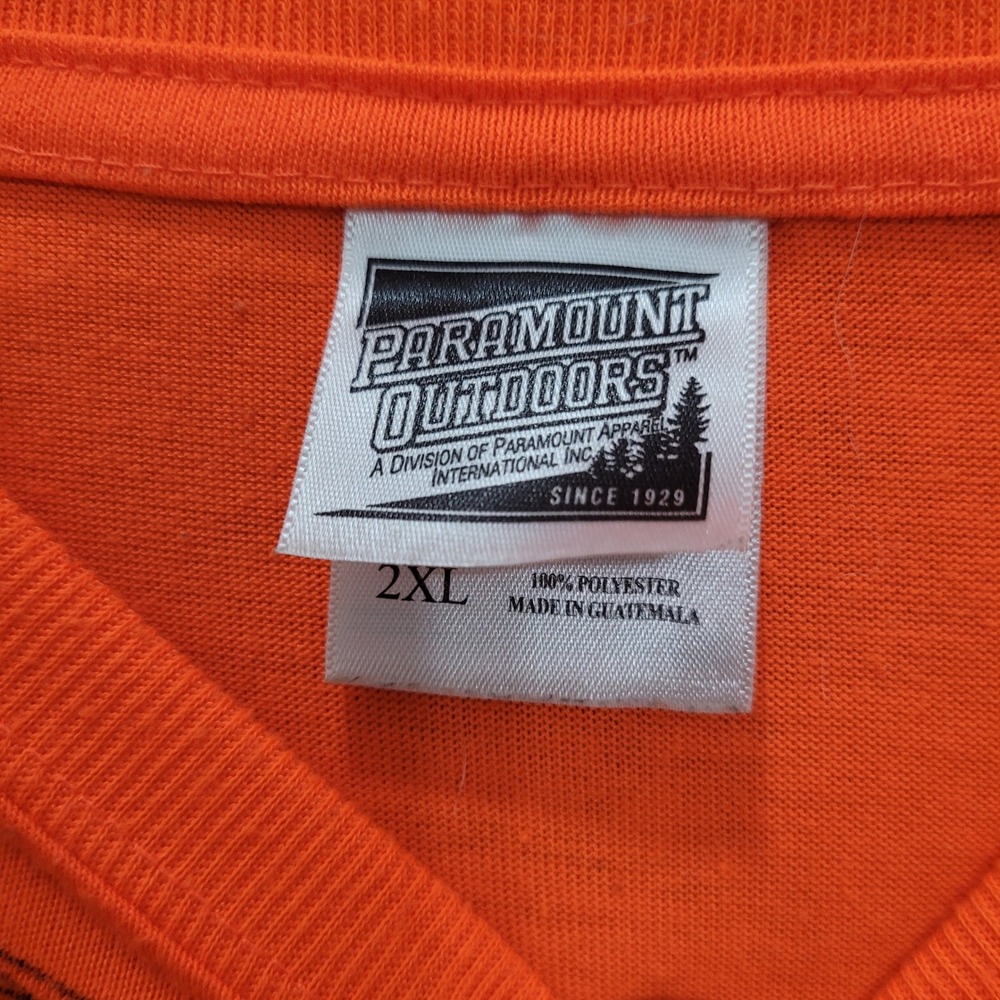 Mossy Oak Paramount Outdoors Mens 2XL Blaze‎ Orange Long Sleeve Buck Graphic Tee - Picture 5 of 9